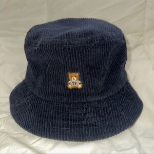 Teddy Fresh Black Corduroy Bucket Hat